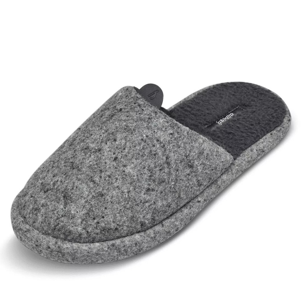 Allbirds wool “dweller heather” gray slip on slippers